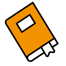 Icoontje van een oranje boek