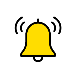 Icoontje van een rinkelend alarm